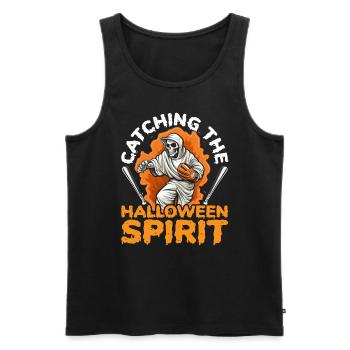 Baseball Halloween Trick Or Treat Baseball Player - Men's Premium Organic Tank Top - black - Front - Michal (187cm)