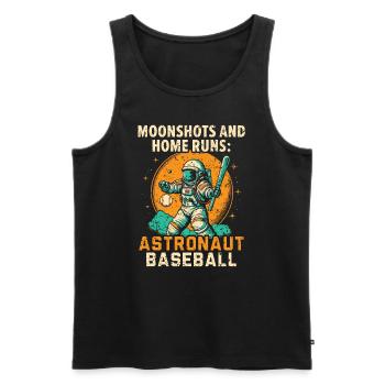 Astronaute de baseball Joueur de baseball Outerspace - Débardeur bio Premium Homme - noir - Devant - Michal (187cm)
