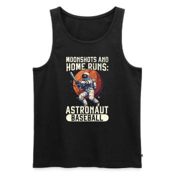 Astronaute de baseball Joueur de baseball Outerspace - Débardeur bio Premium Homme - noir - Devant - Michal (187cm)
