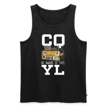 Amateurfunker Morsecode Radioaktivität - Männer Premium Bio Tank Top - Schwarz - Vorne - AI Model Male 178 light (178cm)