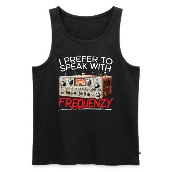 Ham Radio Operator Morse Code Radioactivity - Men's Premium Organic Tank Top - black - Front - Michal (187cm)