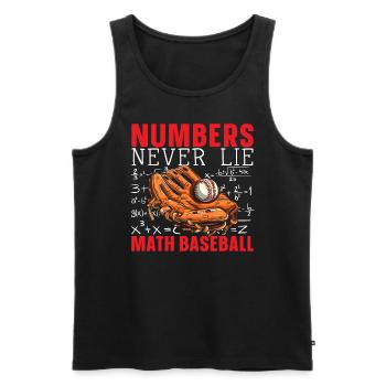 Baseball Math Lover Mathematician Baseball Player - Men's Premium Organic Tank Top - black - Front - Michal (187cm)