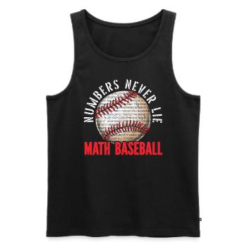 Baseball Math Lover Mathematician Baseball Player - Men's Premium Organic Tank Top - black - Front - Michal (187cm)