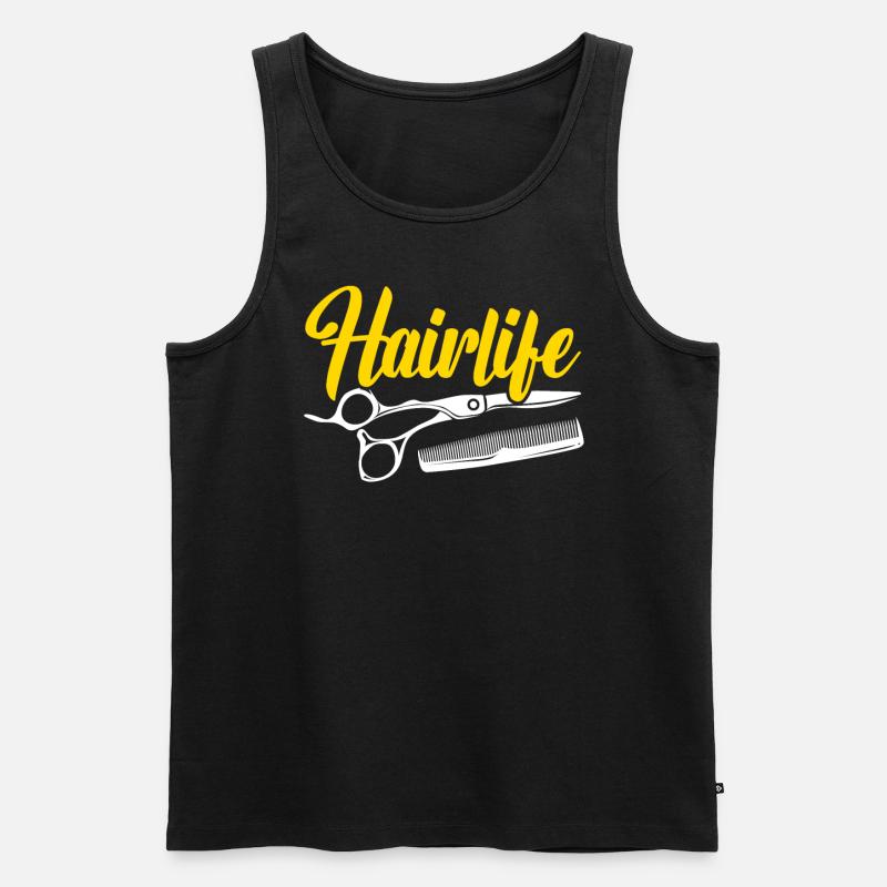Friseur - Männer Premium Bio Tank Top - Schwarz
