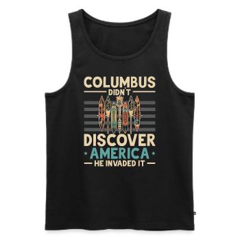 Aboriginal Indians Indigenous Native American Day - Men's Premium Organic Tank Top - black - Front - Michal (187cm)