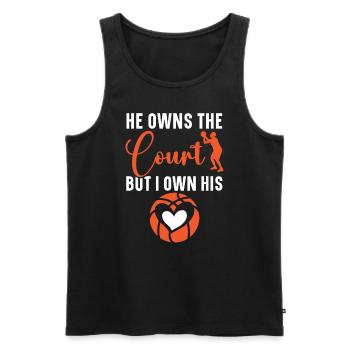Basketball Girlfriend Love Couple Relationship - Débardeur bio Premium Homme - noir - Devant - Michal (187cm)