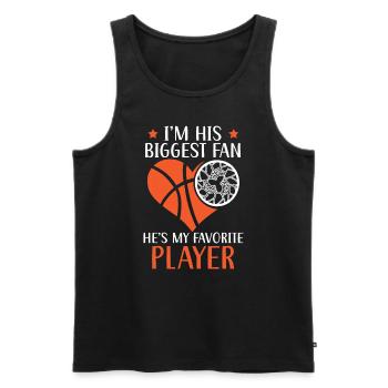 Basketball Freundin Liebe Paar Beziehung - Männer Premium Bio Tank Top - Schwarz - Vorne - Michal (187cm)