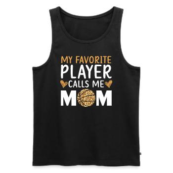 Fille Basketball Sport Basketball Papa Maman - Débardeur bio Premium Homme - noir - Devant - Michal (187cm)