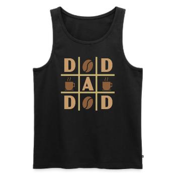 Dad Coffee Drinker Caffeine Daddy Fathers Day - Men's Premium Organic Tank Top - black - Front - Michal (187cm)