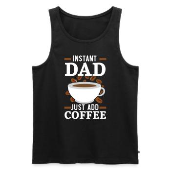 Dad Coffee Drinker Caffeine Daddy Fathers Day - Men's Premium Organic Tank Top - black - Front - Michal (187cm)