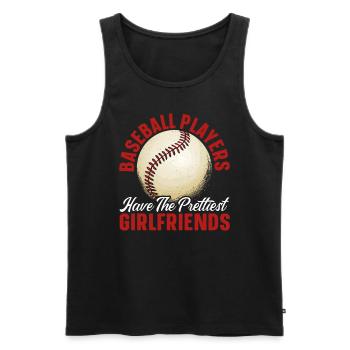 Baseball-Freundin Sportliebhaber Baseball-Fan - Männer Premium Bio Tank Top - Schwarz - Vorne - Michal (187cm)