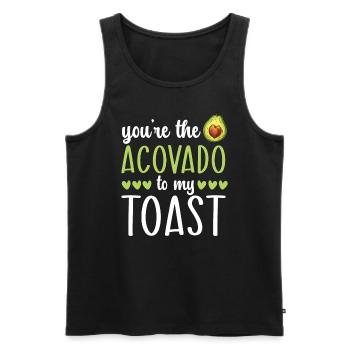 Avocado Couple Relationship Avocado Fruit Guac - Men's Premium Organic Tank Top - black - Front - AI Model Male 178 light (178cm)