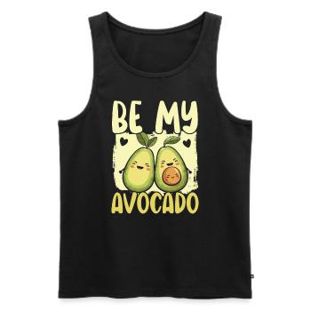Avocado Couple Relationship Avocado Fruit Guac - Men's Premium Organic Tank Top - black - Front - AI Model Male 178 light (178cm)
