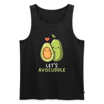 Avocado Couple Relationship Avocado Fruit Guac - Men's Premium Organic Tank Top - black - Front - AI Model Male 178 light (178cm)