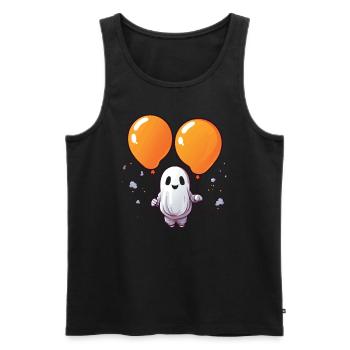 Balloon Halloween Trick Or Treat Spooky Boo Ghost - Débardeur bio Premium Homme - noir - Devant - Michal (187cm)
