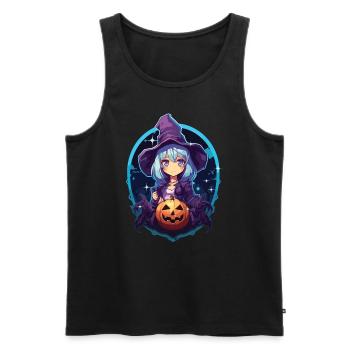 Anime Halloween Kawaii Süßes oder Saures Gruseliger Manga - Männer Premium Bio Tank Top - Schwarz - Vorne - Michal (187cm)