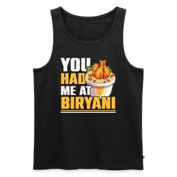 Biryani Lover Indian Food Desifood India Rice - Débardeur bio Premium Homme - noir - Devant - Michal (187cm)