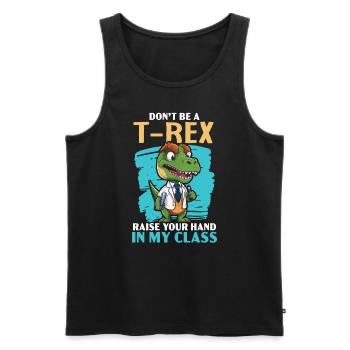 Professeur de paléontologie des dinosaures Enseignement Dino - Débardeur bio Premium Homme - noir - Devant - Michal (187cm)
