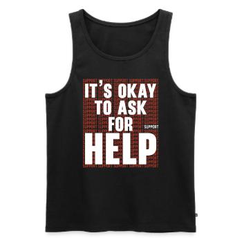 Tag der Einheit, Anti-Mobbing, Mobbing-Prävention, Freundlichkeit - Männer Premium Bio Tank Top - Schwarz - Vorne - AI Model Male 178 light (178cm)
