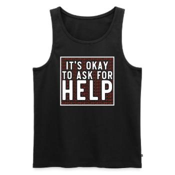 Tag der Einheit, Anti-Mobbing, Mobbing-Prävention, Freundlichkeit - Männer Premium Bio Tank Top - Schwarz - Vorne - AI Model Male 178 light (178cm)