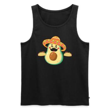 Avocado Taco Mexique Guacamole Lover Cinco De Mayo - Débardeur bio Premium Homme - noir - Devant - Michal (187cm)
