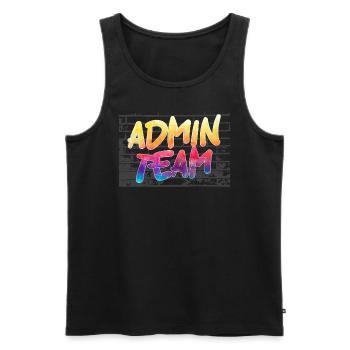 School Administrator Principal Admin Squad - Men's Premium Organic Tank Top - black - Front - AI Model Male 178 light (178cm)