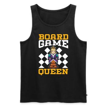 Chess Board Game Checkmate Strategy Chess Player - Men's Premium Organic Tank Top - black - Front - AI Model Male 178 light (178cm)