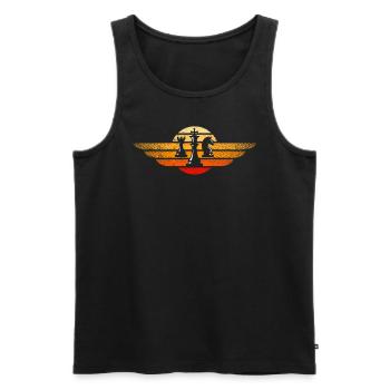 Chess Board Game Checkmate Strategy Chess Player - Men's Premium Organic Tank Top - black - Front - AI Model Male 178 light (178cm)