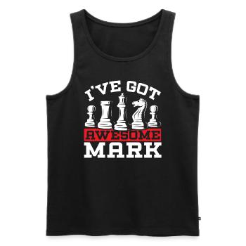 Chess Board Game Checkmate Strategy Chess Player - Men's Premium Organic Tank Top - black - Front - AI Model Male 178 light (178cm)