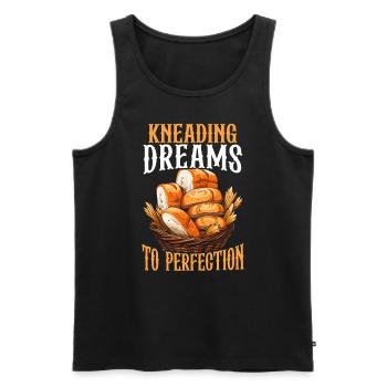 Bäcker Bäckerei Kuchen Brot Muffin Gebäck Lebensmittel Backen - Männer Premium Bio Tank Top - Schwarz - Vorne - Michal (187cm)