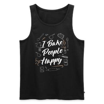 Bäcker Bäckerei Kuchen Brot Muffin Gebäck Lebensmittel Backen - Männer Premium Bio Tank Top - Schwarz - Vorne - Michal (187cm)