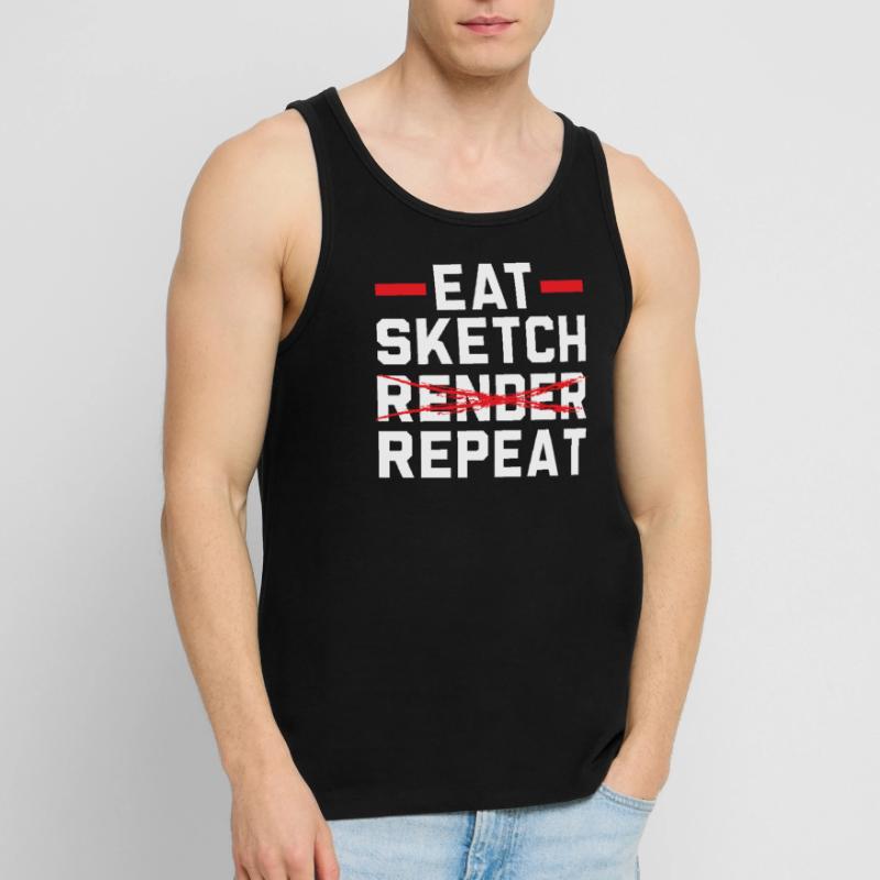 3d Animator Animate Key Frames Rendering Animation Men's Premium Organic Tank Top
