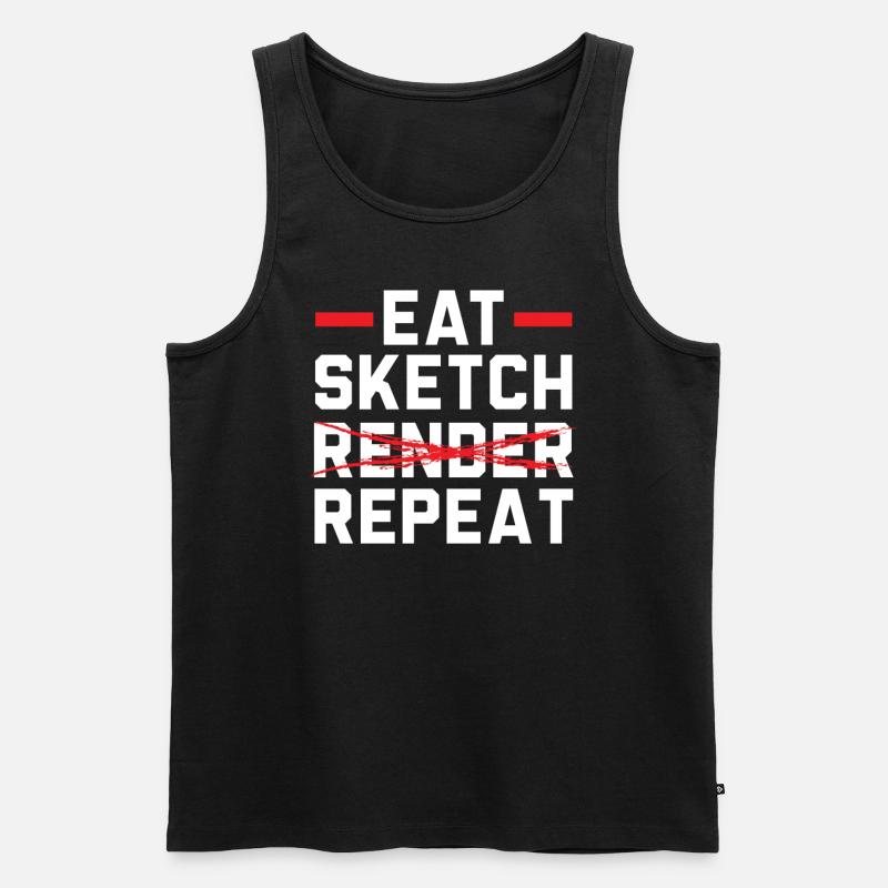 3d Animator Animate Key Frames Rendering Animation - Men's Premium Organic Tank Top - black