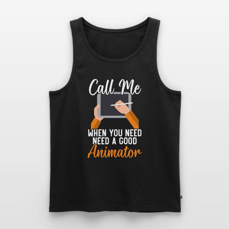 3d Animator Animate Key Frames Rendering Animation Men's Premium Organic Tank Top