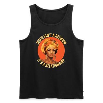African Christian Afro American Black Christianity - Men's Premium Organic Tank Top - black - Front - Michal (187cm)