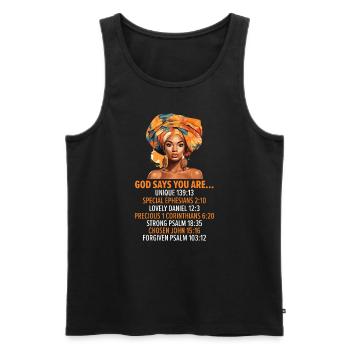 African Christian Afro American Black Christianity - Men's Premium Organic Tank Top - black - Front - Michal (187cm)