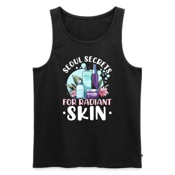 K-Beauty Hautpflege Oppa Korean Beauty Südkorea - Männer Premium Bio Tank Top - Schwarz - Vorne - AI Model Male 178 light (178cm)