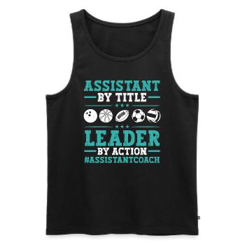 Assistant Coach Sport Trainer Team Coaching - Men's Premium Organic Tank Top - black - Front - AI Model Male 178 light (178cm)