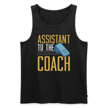 Assistant Coach Sport Trainer Team Coaching - Men's Premium Organic Tank Top - black - Front - AI Model Male 178 light (178cm)
