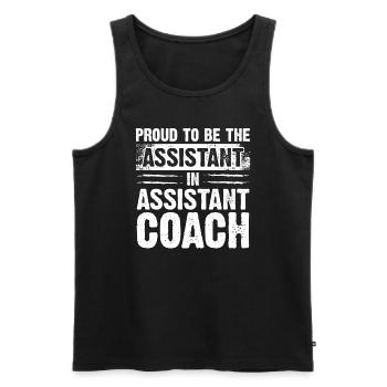 Assistant Coach Sport Trainer Team Coaching - Men's Premium Organic Tank Top - black - Front - AI Model Male 178 light (178cm)