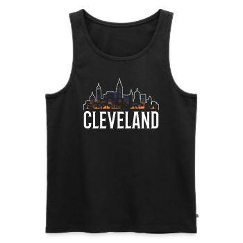 Cleveland State Ohio USA America United States - Men's Premium Organic Tank Top - black - Front - Michal (187cm)