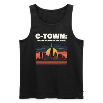 Cleveland State Ohio USA America United States - Men's Premium Organic Tank Top - black - Front - Michal (187cm)