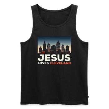 Cleveland State Ohio USA America United States - Men's Premium Organic Tank Top - black - Front - Michal (187cm)