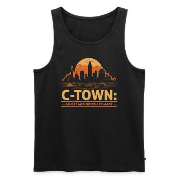Cleveland State Ohio USA America United States - Men's Premium Organic Tank Top - black - Front - Michal (187cm)