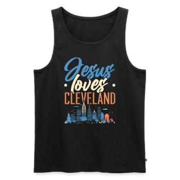 Cleveland State Ohio USA America United States - Men's Premium Organic Tank Top - black - Front - Michal (187cm)