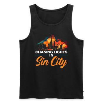 Bundesstaat Las Vegas, Nevada, USA, Amerika, Vereinigte Staaten - Männer Premium Bio Tank Top - Schwarz - Vorne - Michal (187cm)