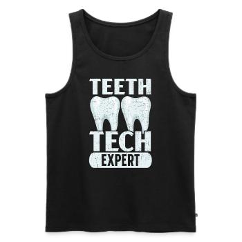 Orthodontic Assistant Job Dental Teeth Dentist - Men's Premium Organic Tank Top - black - Front - AI Model Male 178 light (178cm)