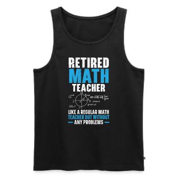 Retired Math Teacher Mathematics Retirement - Men's Premium Organic Tank Top - black - Front - Michal (187cm)