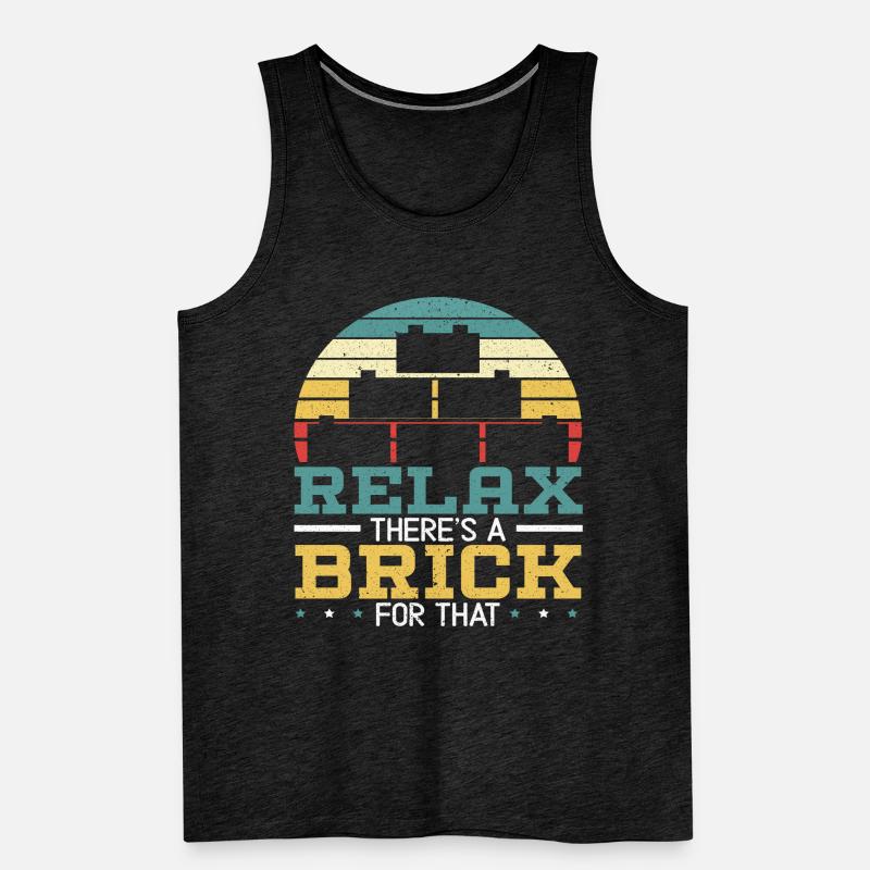 Master Builder Bricks Blocks Play Building Blocks Men's Premium Organic Tank Top