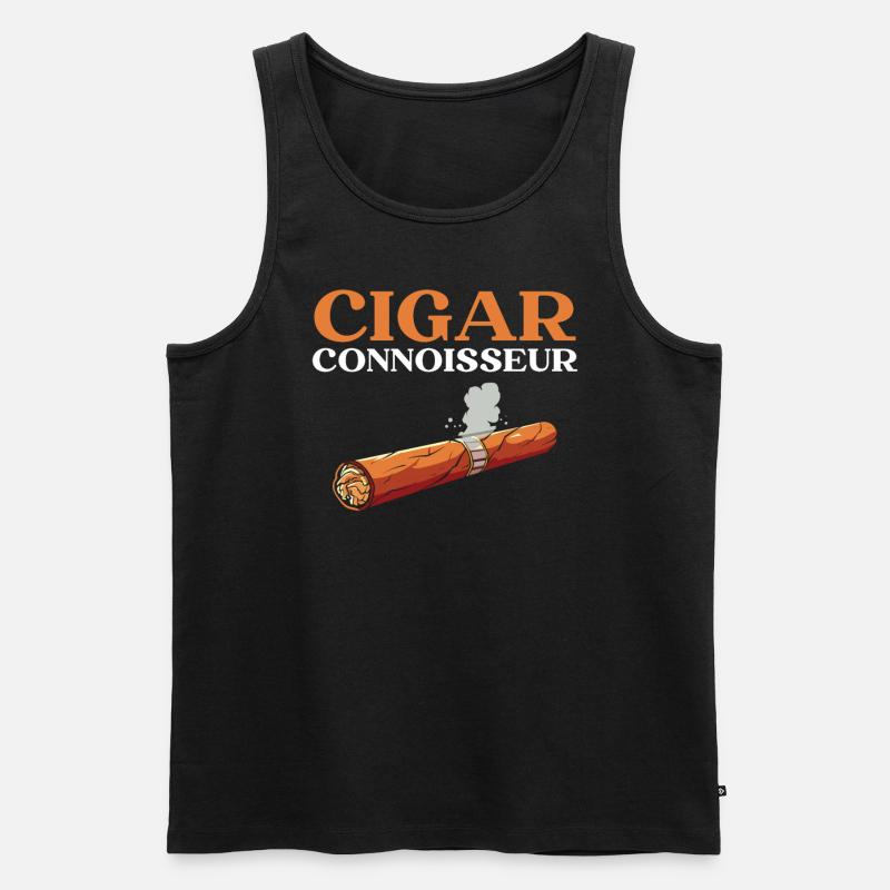 Zigarrenrauchen Tabakrauchen Zigarettenraucher Zigarre - Männer Premium Bio Tank Top - Schwarz
